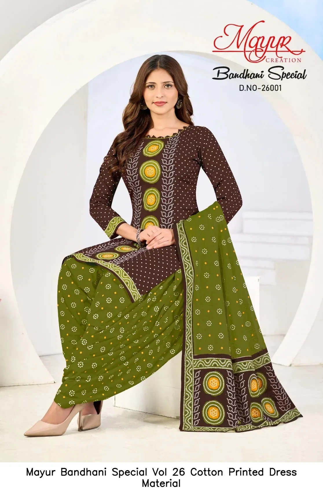 Mayur Bandhani Special Vol 26 Cotton Printed Dress Material — Wholesale Dress Material, Mayur wholesale from Surat — view 11