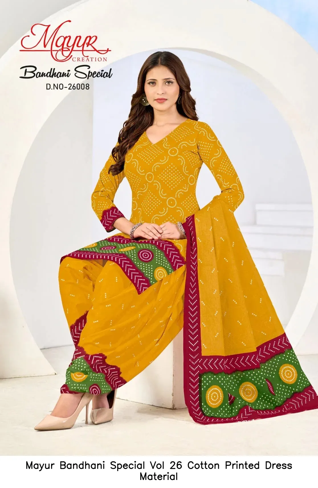 Mayur Bandhani Special Vol 26 Cotton Printed Dress Material — Wholesale Dress Material, Mayur wholesale from Surat — view 9