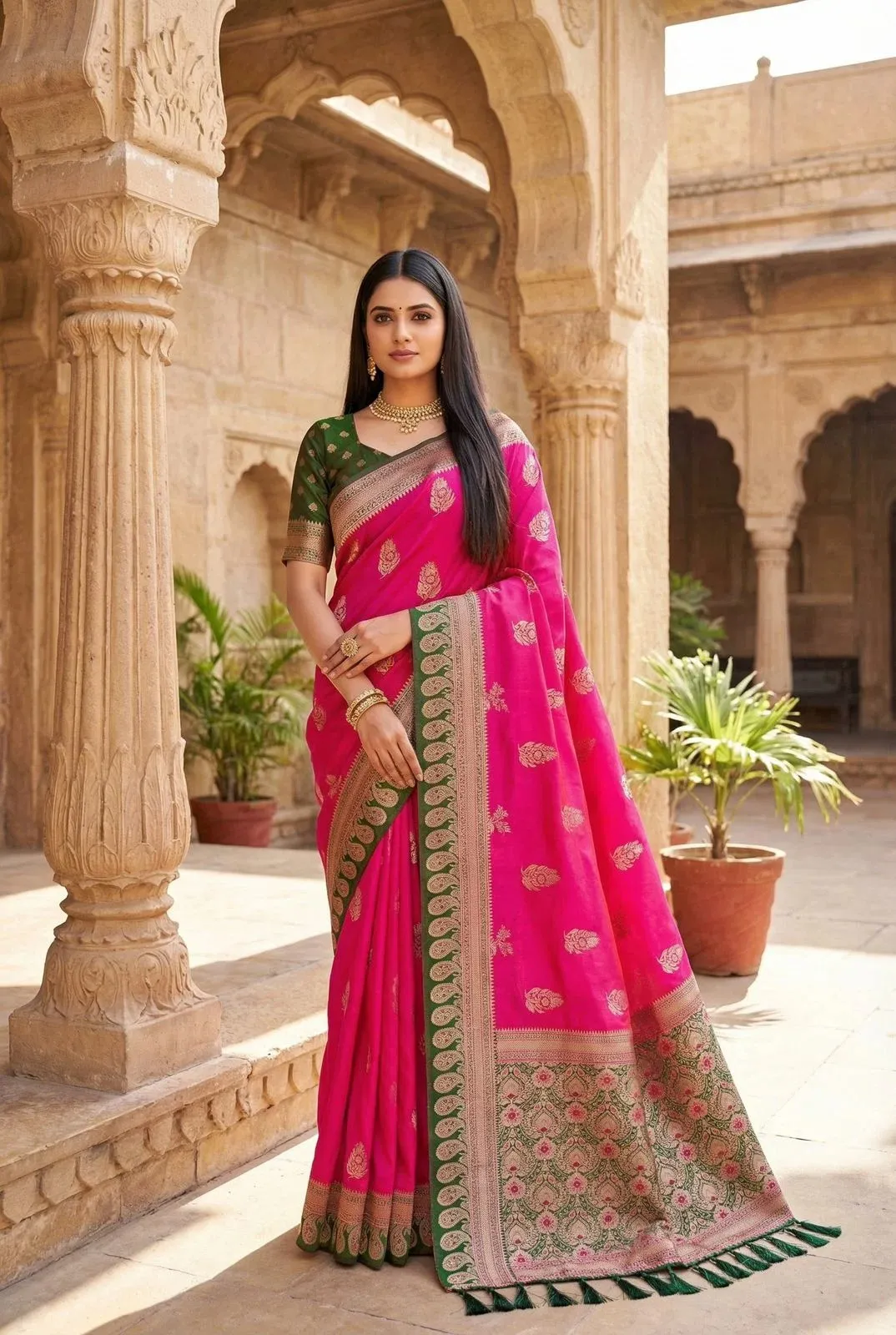 Mb 82 Soft Paithani Silk Rich Zari Weaving Saree — Wholesale Sarees, Vardan Ethnic wholesale from Surat — view 1