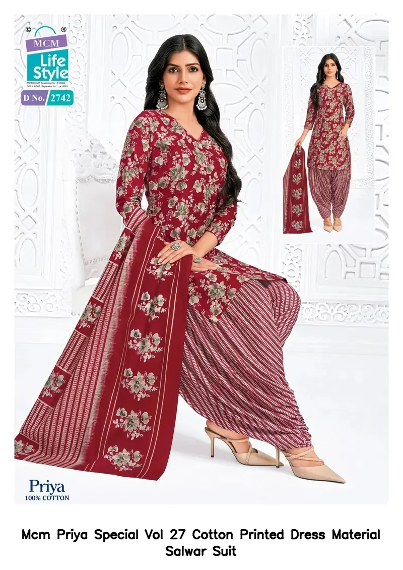 Mcm Priya Special Vol 27 Cotton Printed Dress Material Salwar Suit — Summer Collection, Mcm wholesale from Surat - Gallery Image 2