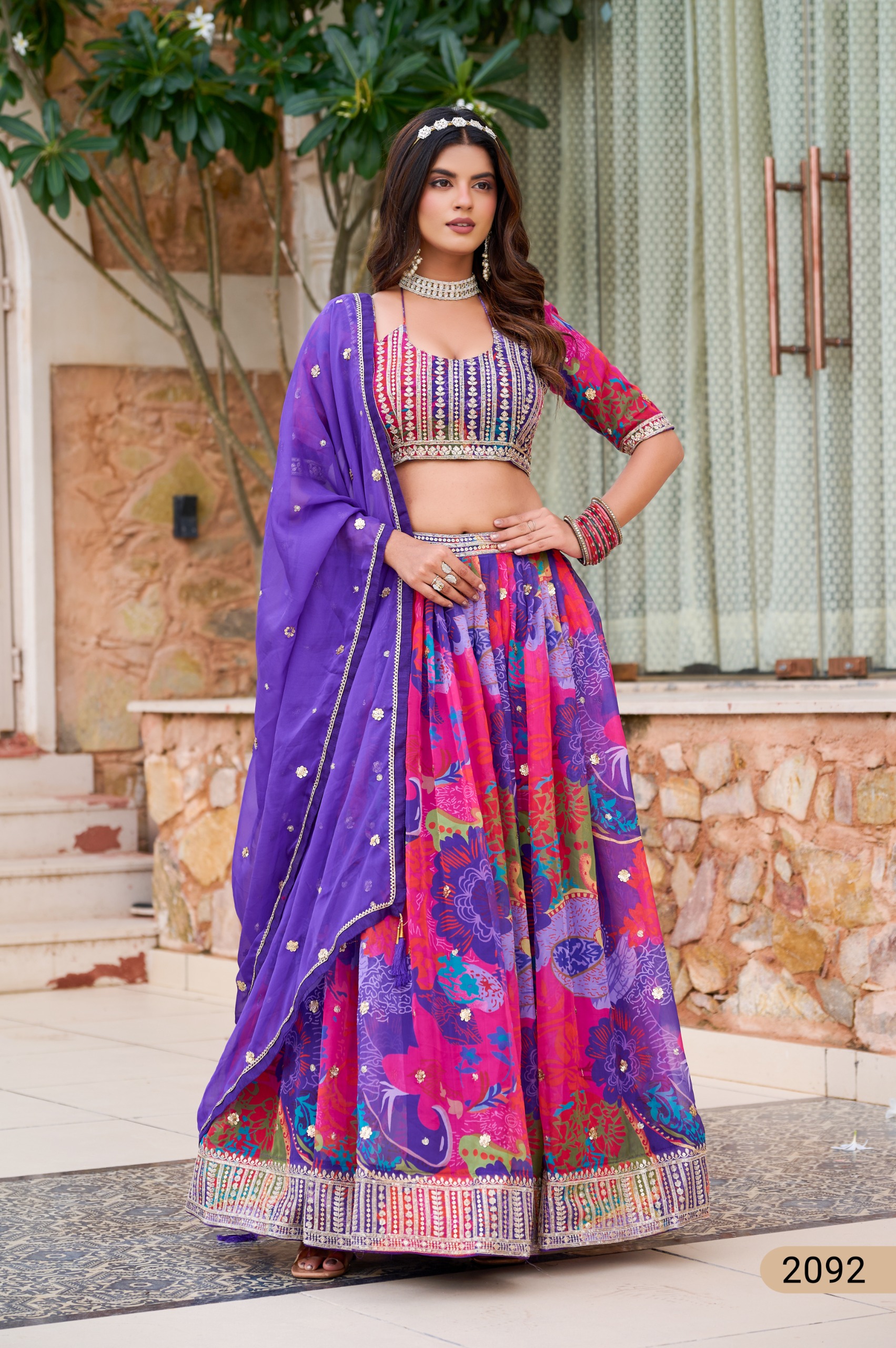 Mehvish Vol 29 Soft Organza With Work Lehenga Choli Set — Wholesale Lehenga, Mehvish wholesale from Surat — view 4