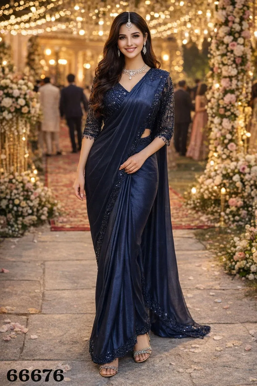 Mrudangi Sahad Real Satin Ready To Wear Saree