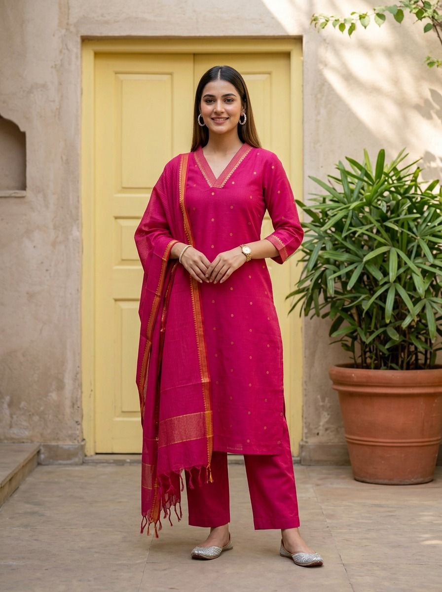 Radhika Glam Look Vol 2 Milano Silk Kurti With Bottom Dupatta Set