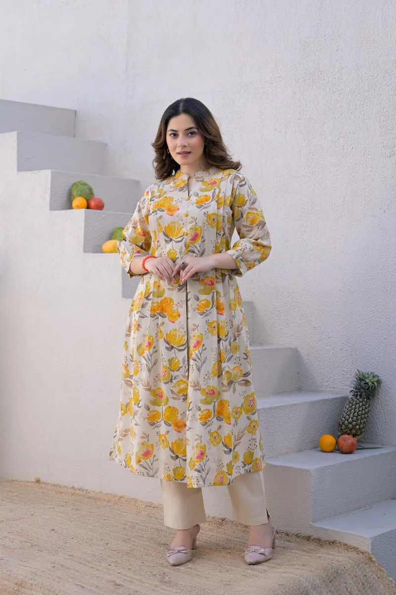 Naisha K 913 Cotton Digital Printed Kurti With Bottom Set