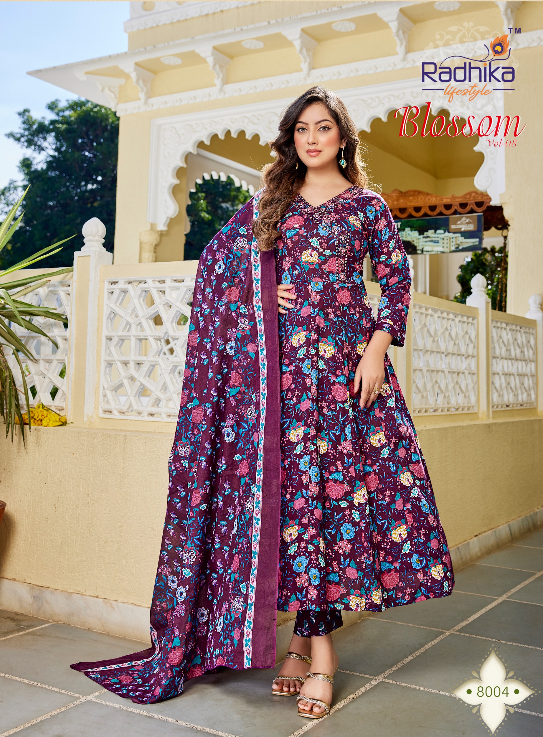 Radhika Blossom Vol 8 Cotton Printed Readymade Suit — Wholesale Readymade Suit, Radhika wholesale from Surat — view 8