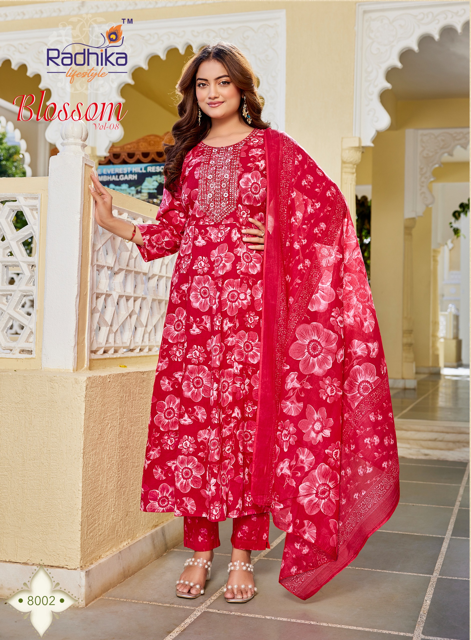 Radhika Blossom Vol 8 Cotton Printed Readymade Suit — Wholesale Readymade Suit, Radhika wholesale from Surat — view 4