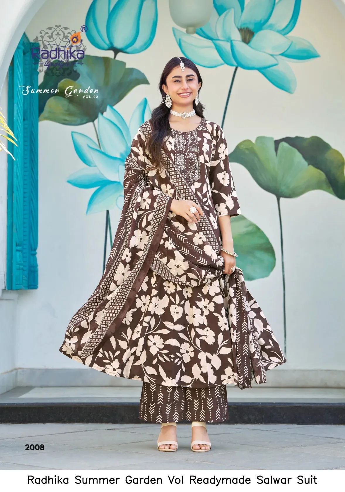 Radhika Summer Garden Vol  Readymade Salwar Suit — Wholesale Cotton Kurti Pant Set, Radhika wholesale from Surat — view 6