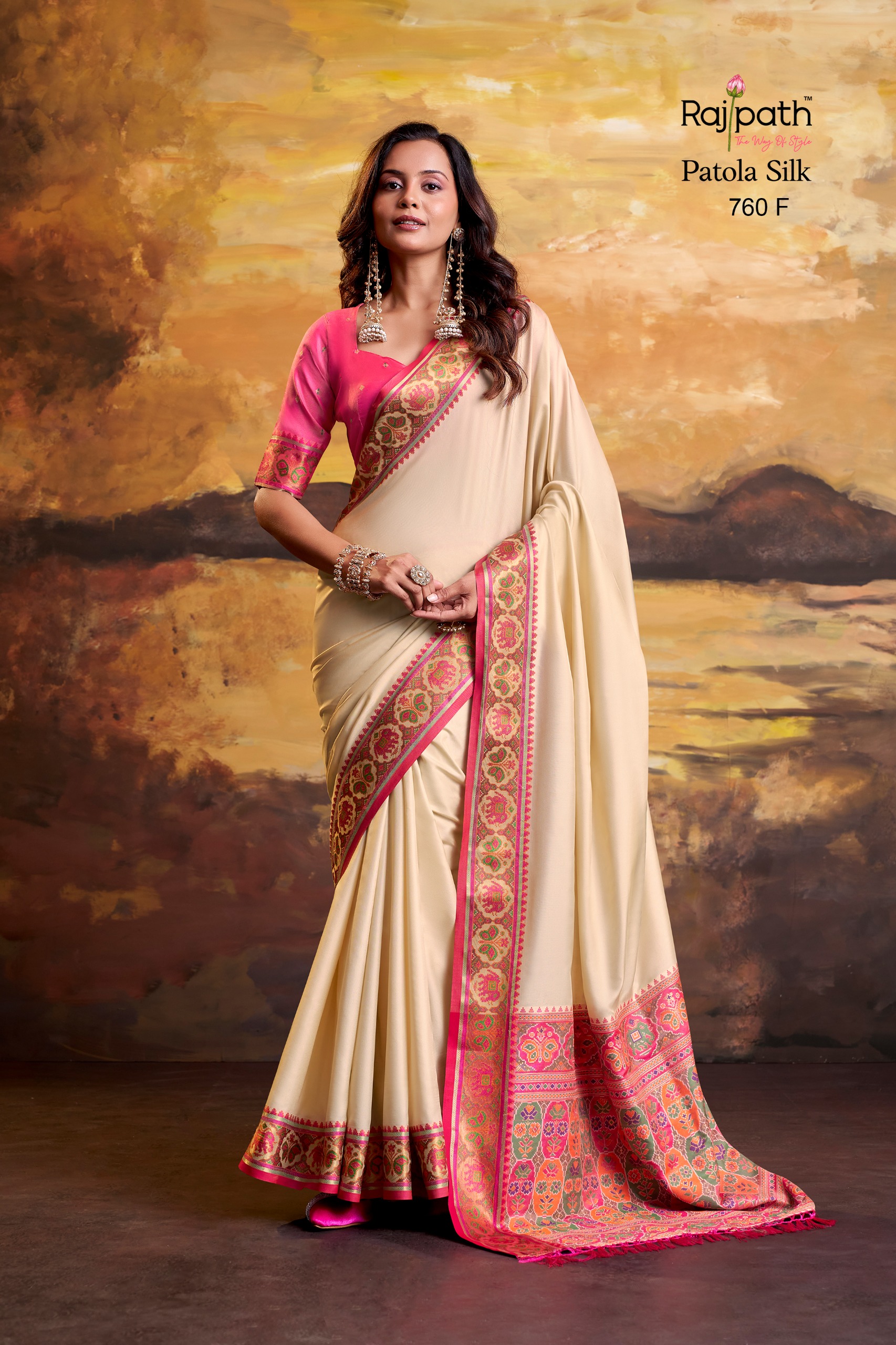 Rajpath Vrindavan Vol 2 Patola Silk Saree Wholesale Collection — Wholesale Sarees, rajtex wholesale from Surat — view 6
