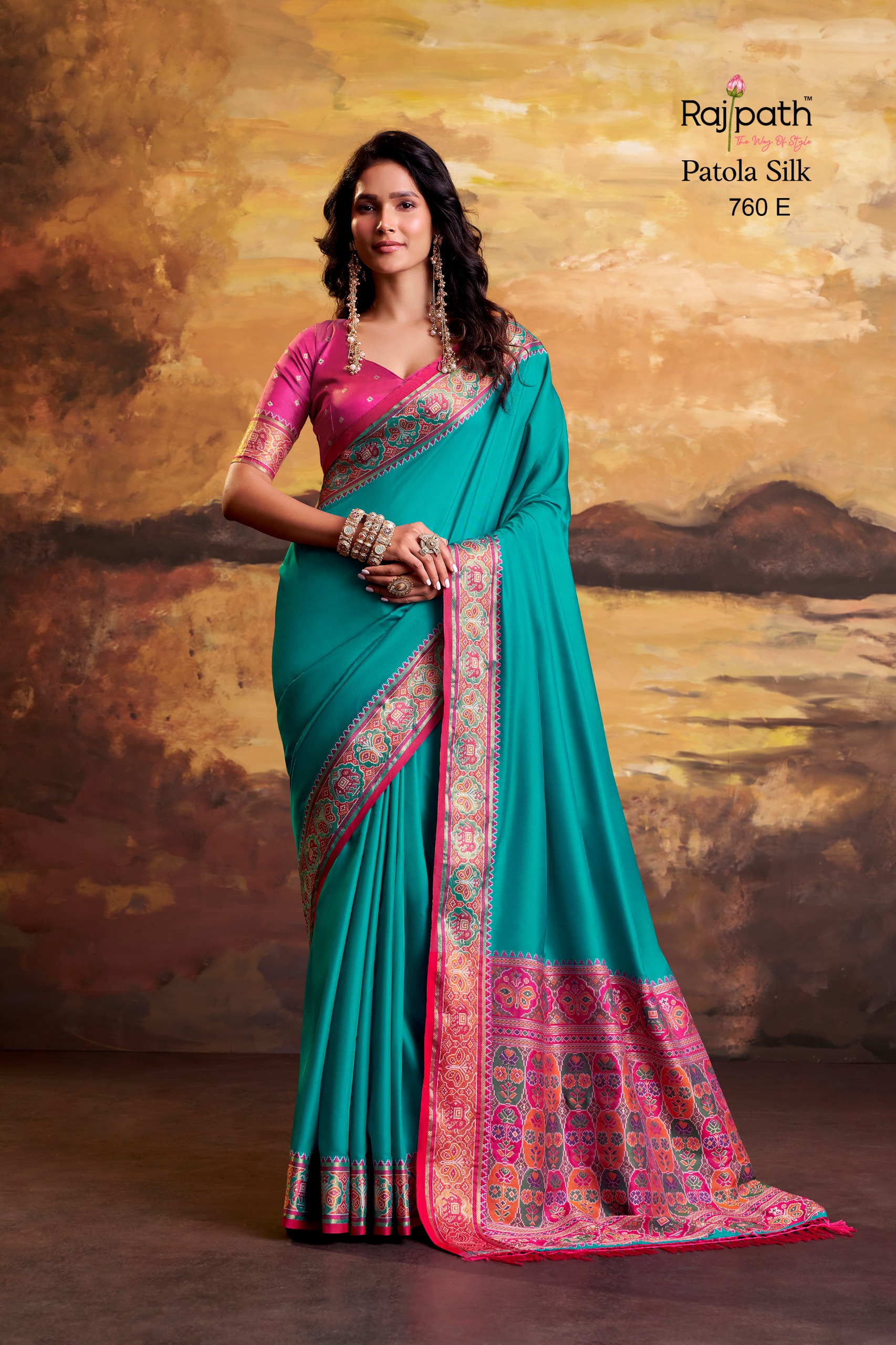 Rajpath Vrindavan Vol 2 Patola Silk Saree Wholesale Collection — Wholesale Sarees, rajtex wholesale from Surat — view 4