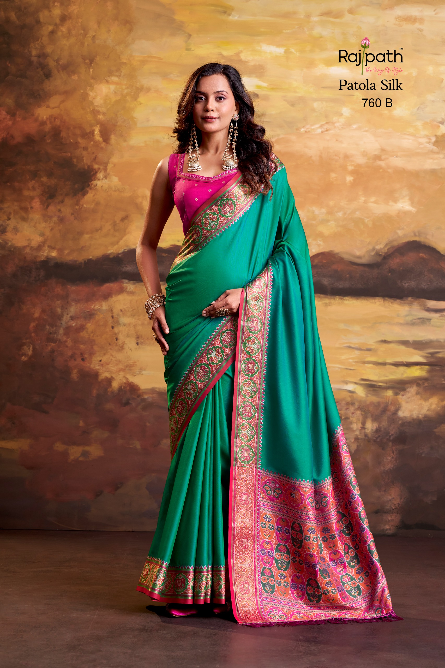 Rajpath Vrindavan Vol 2 Patola Silk Saree Wholesale Collection — Wholesale Sarees, rajtex wholesale from Surat — view 10