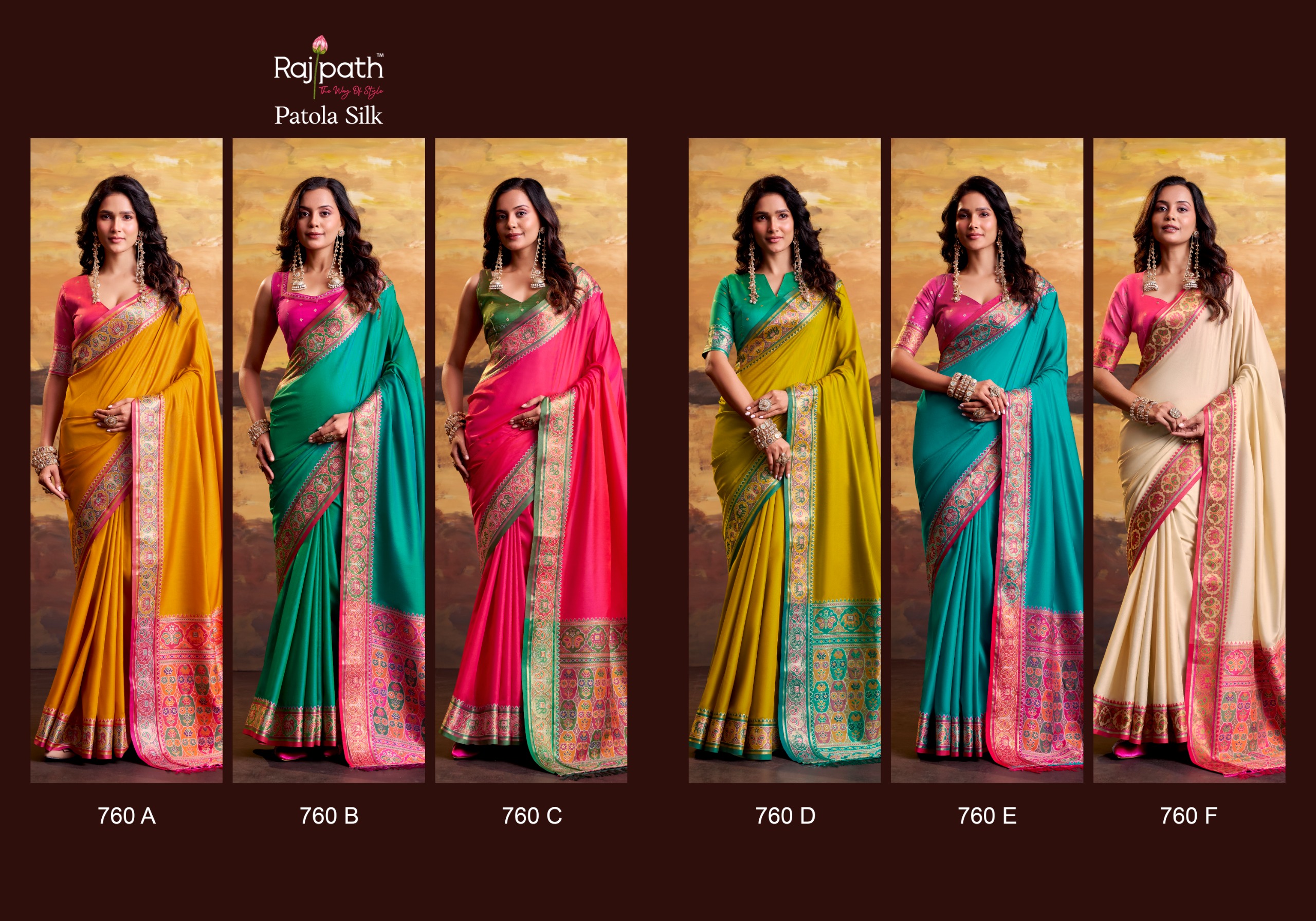 Rajpath Vrindavan Vol 2 Patola Silk Saree Wholesale Collection — Wholesale Sarees, rajtex wholesale from Surat — view 8