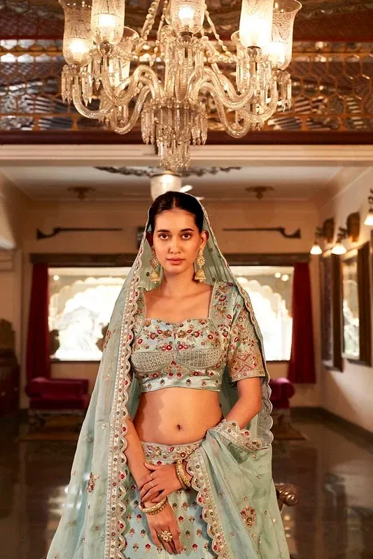 Rajwada Riwaj Satin Silk With Heavy Handwork Lehenga  Choli Set