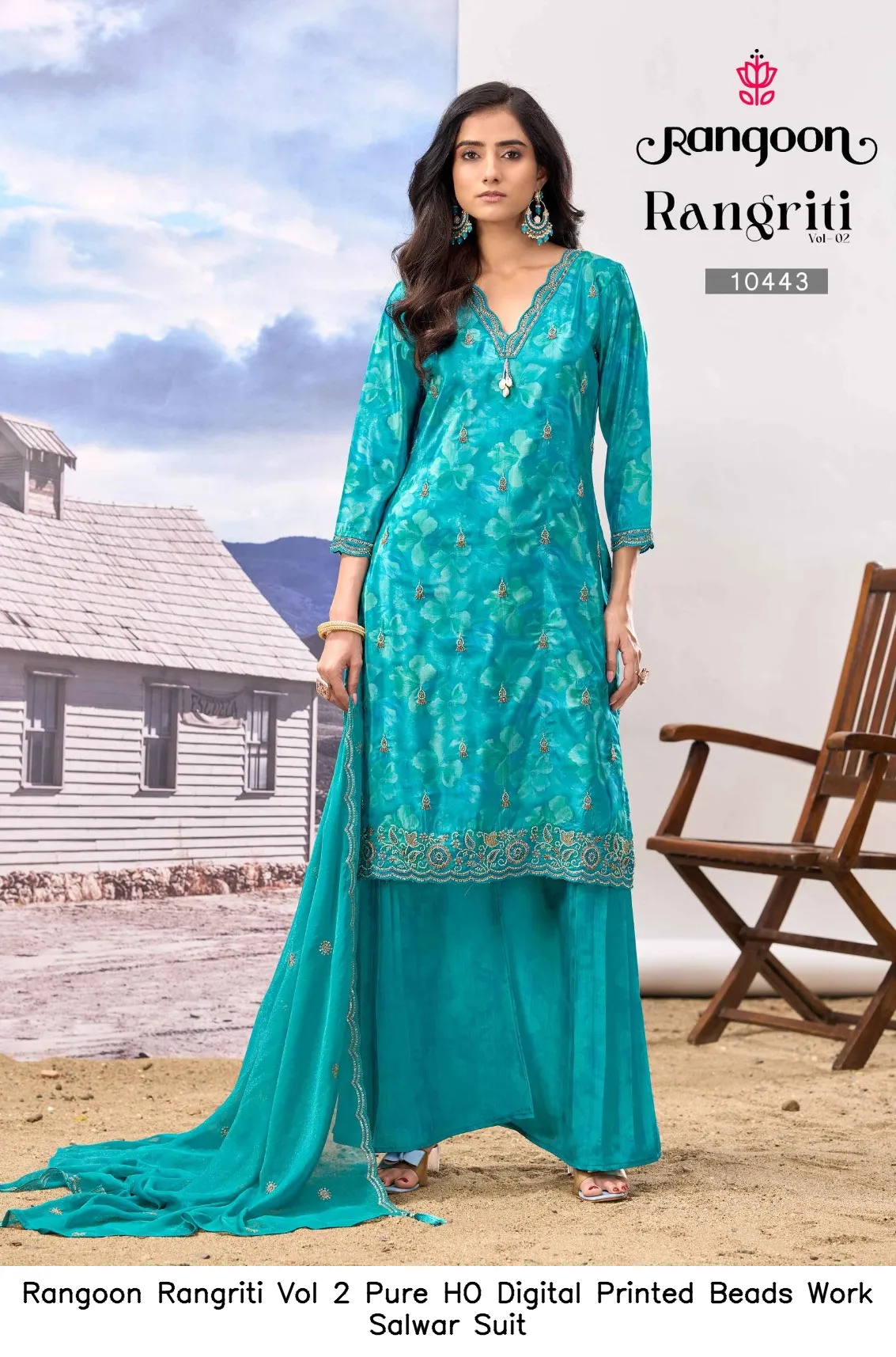 Rangoon Rangriti Vol 2 Pure HO Digital Printed Beads Work Salwar Suit — Designer Readymade Suits, Rangoon wholesale from Surat - Gallery Image 5