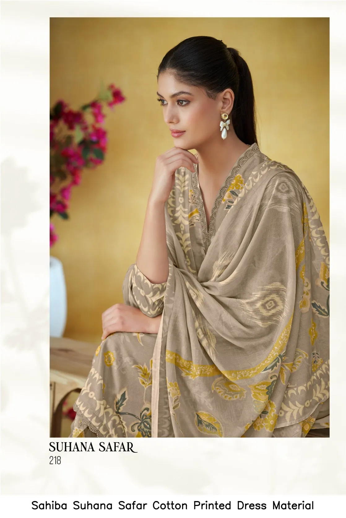 Sahiba Suhana Safar Cotton Printed Dress Material — Wholesale Dress Material, Sahiba wholesale from Surat — view 3