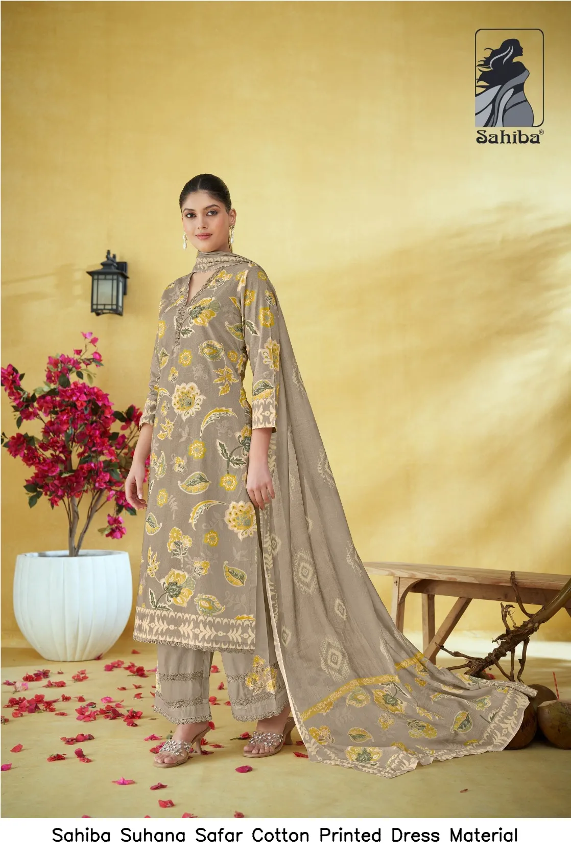 Sahiba Suhana Safar Cotton Printed Dress Material — Wholesale Dress Material, Sahiba wholesale from Surat — view 6