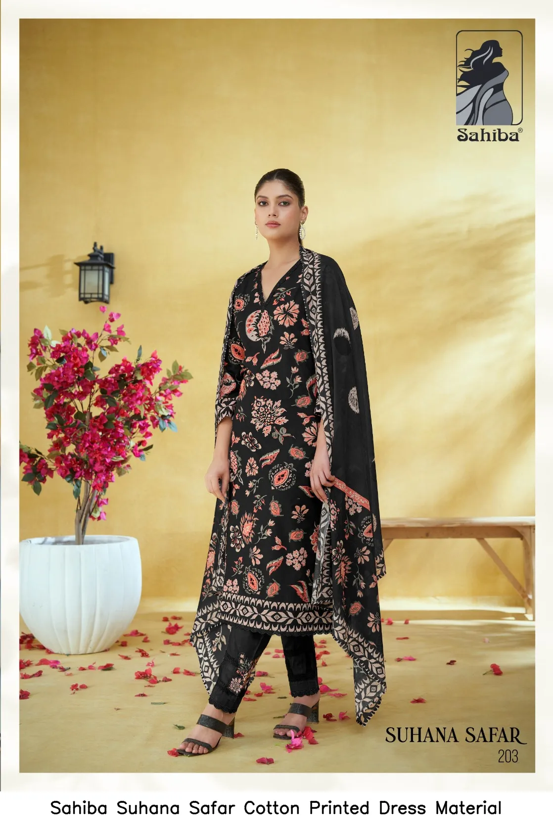 Sahiba Suhana Safar Cotton Printed Dress Material — Wholesale Dress Material, Sahiba wholesale from Surat — view 7
