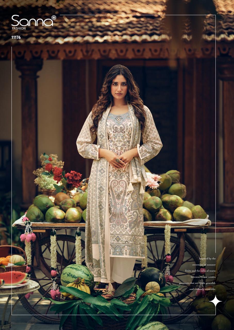 Sanna Tropical Stories Milnaz  Printed Cotton Salwar Kameez — Wholesale Salwar Suits, Sanna Fashion wholesale from Surat — view 8