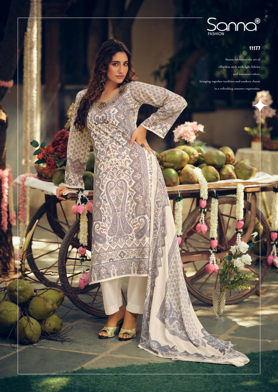 Sanna Tropical Stories Milnaz  Printed Cotton Salwar Kameez — Wholesale Salwar Suits, Sanna Fashion wholesale from Surat — view 7