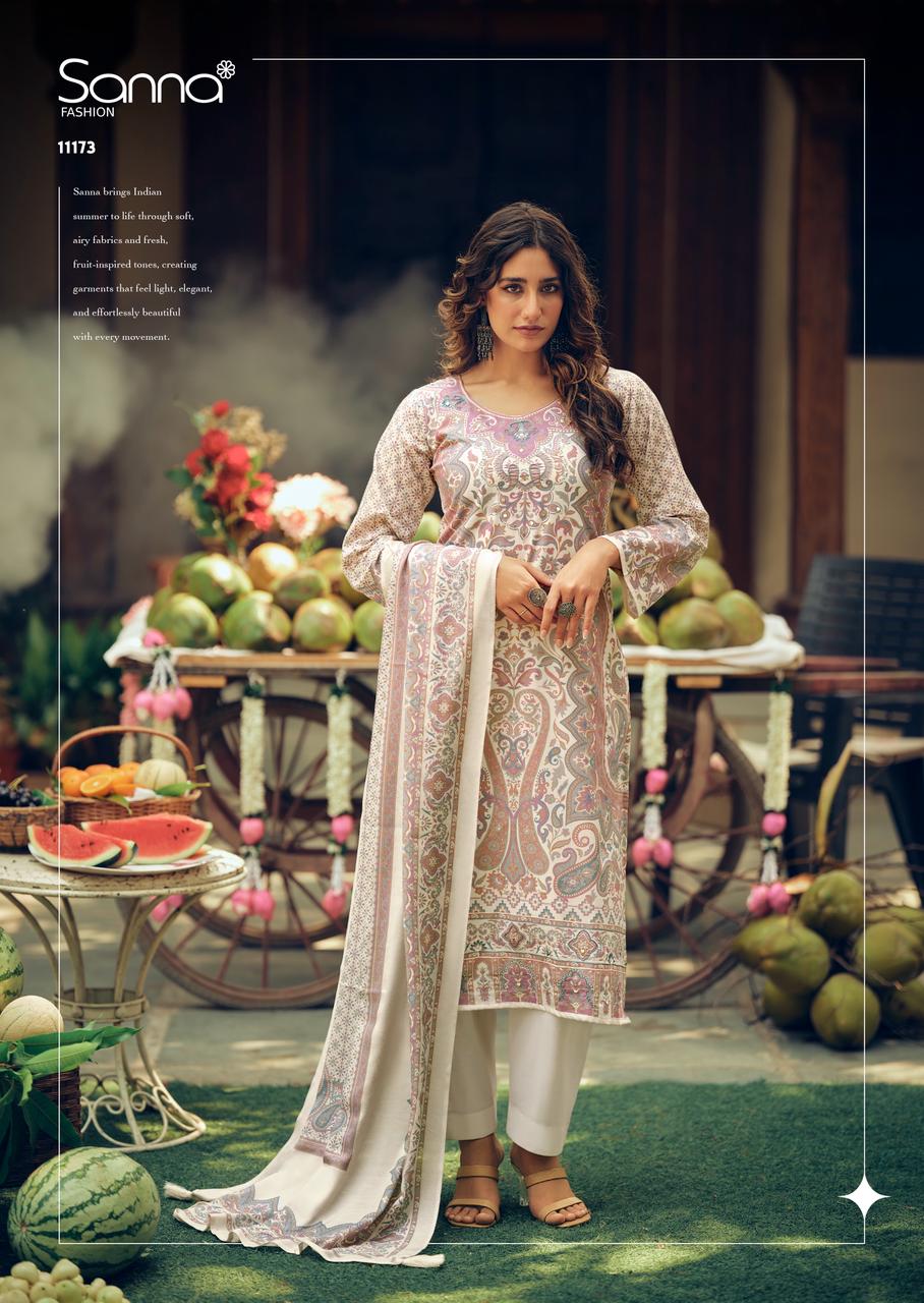 Sanna Tropical Stories Milnaz  Printed Cotton Salwar Kameez — Wholesale Salwar Suits, Sanna Fashion wholesale from Surat — view 6