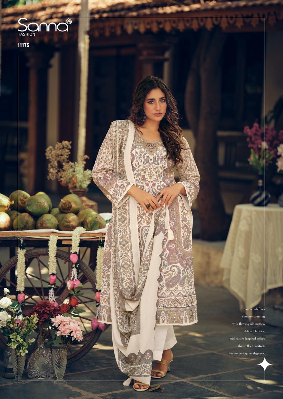 Sanna Tropical Stories Milnaz  Printed Cotton Salwar Kameez — Wholesale Salwar Suits, Sanna Fashion wholesale from Surat — view 5