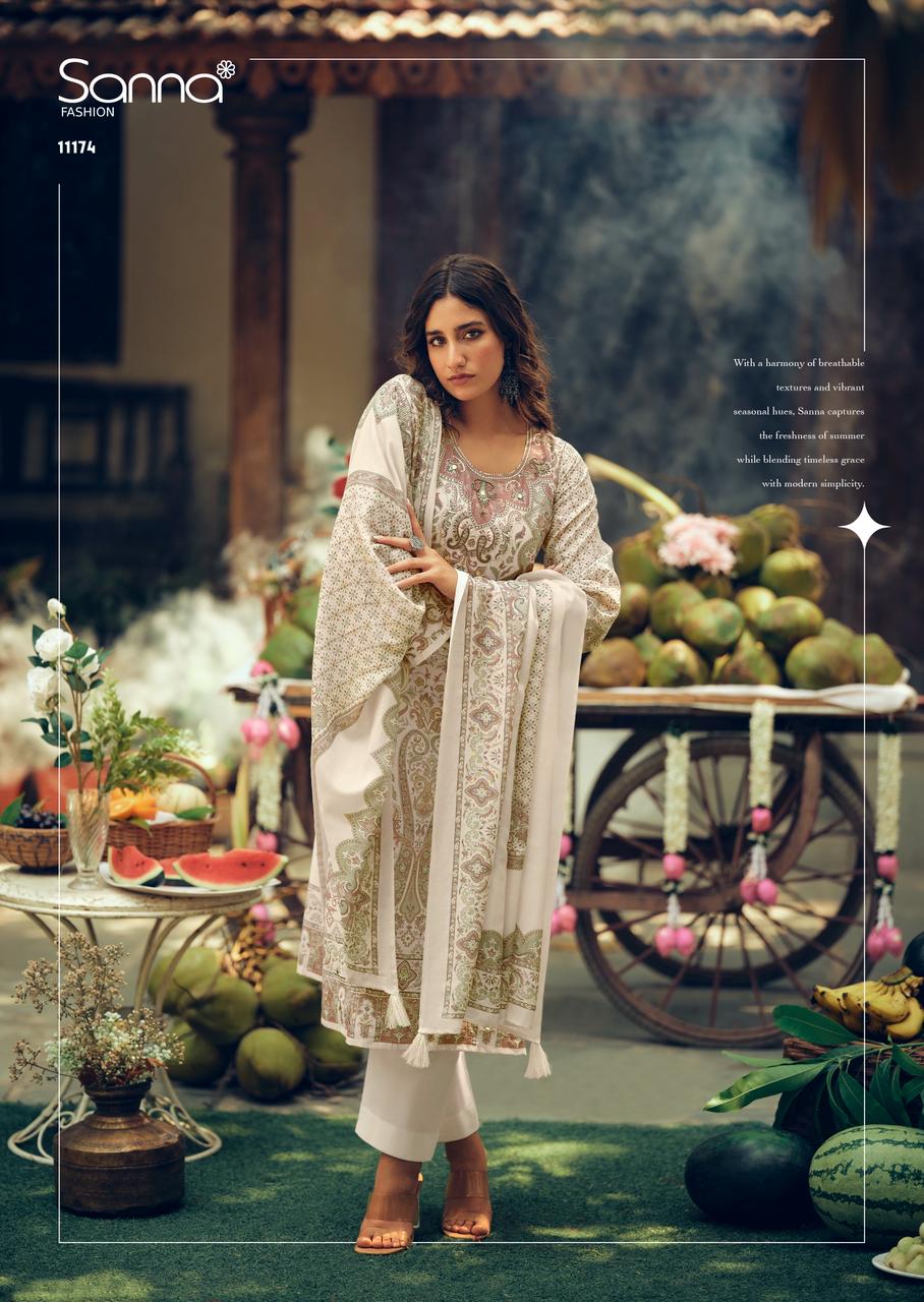 Sanna Tropical Stories Milnaz  Printed Cotton Salwar Kameez — Wholesale Salwar Suits, Sanna Fashion wholesale from Surat — view 3