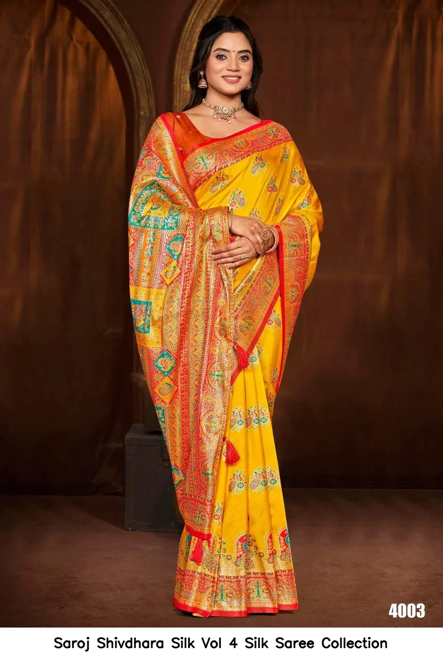 Saroj Shivdhara Silk Vol 4 Silk Saree Collection — Wholesale Sarees, Saroj wholesale from Surat — view 4
