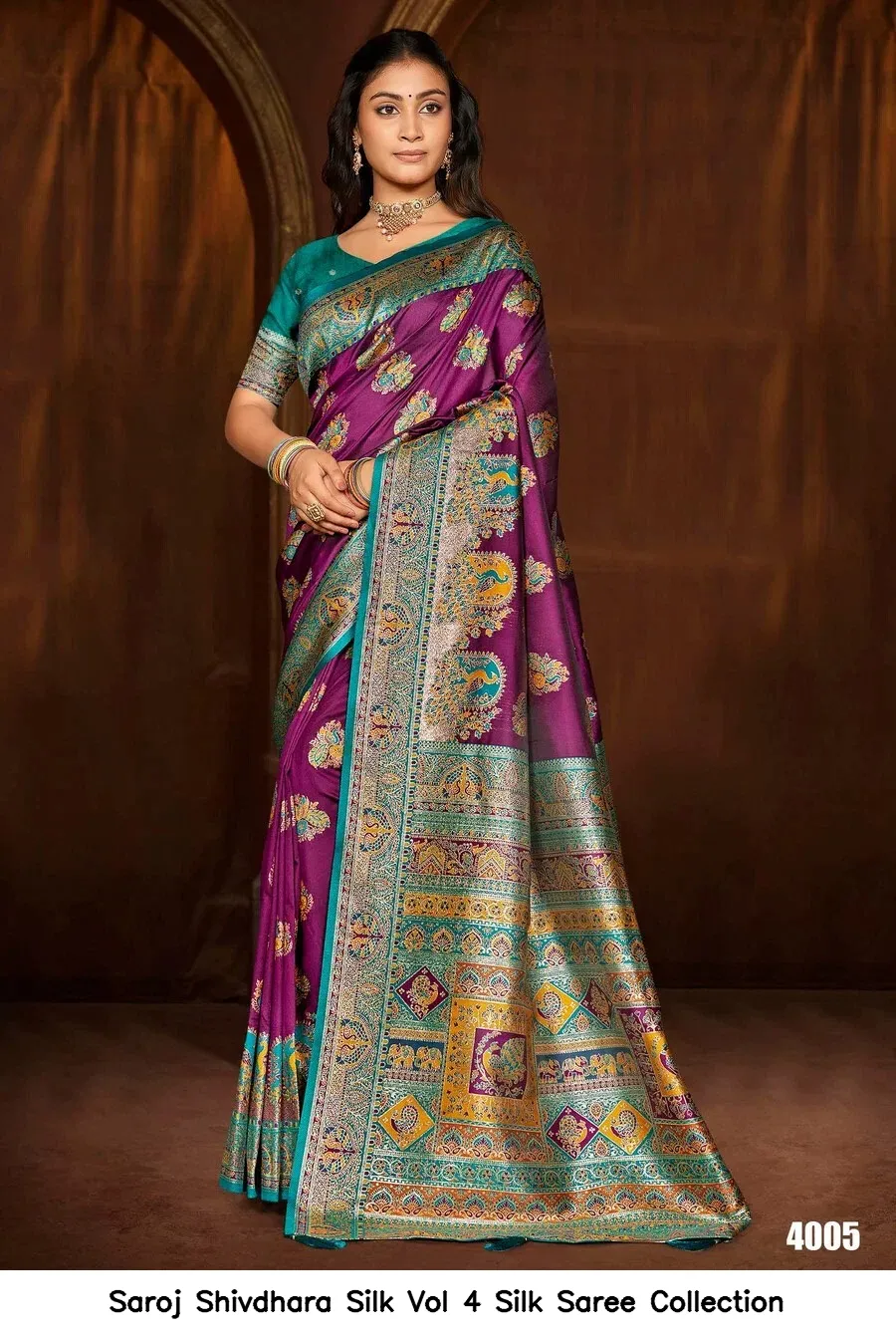 Saroj Shivdhara Silk Vol 4 Silk Saree Collection — Wholesale Sarees, Saroj wholesale from Surat — view 5