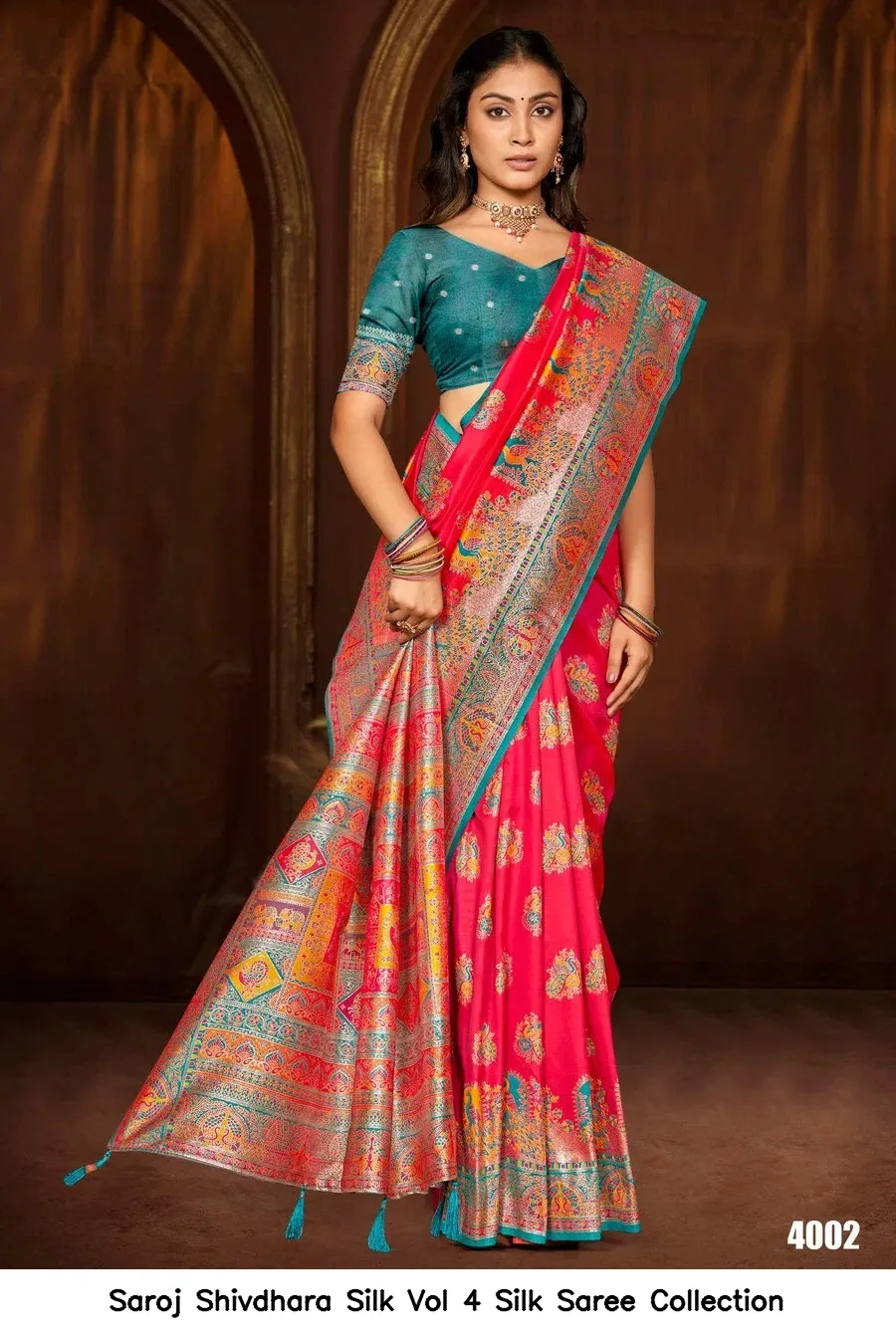 Saroj Shivdhara Silk Vol 4 Silk Saree Collection — Wholesale Sarees, Saroj wholesale from Surat — view 7