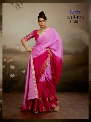 Sethnic  Ombrea Soft Glam Chiffon Saree Collection