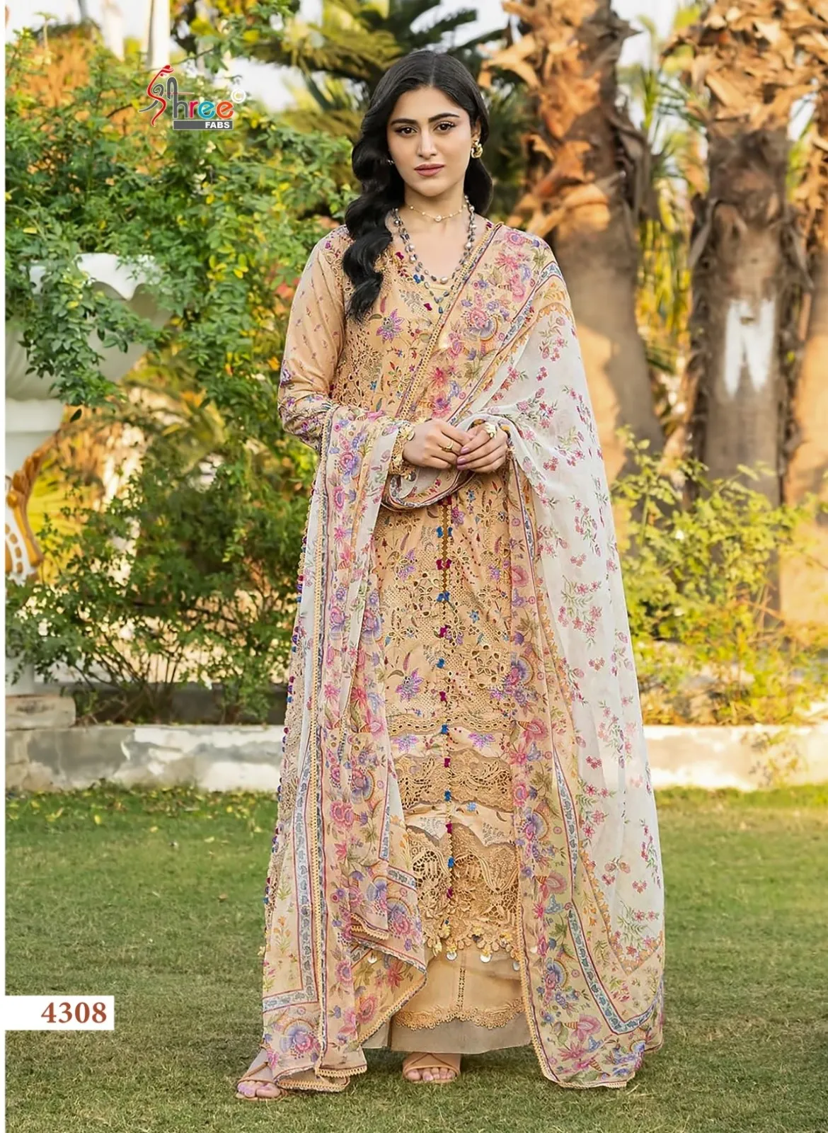 Shree Elaf Luxury Lawn Vol 1 Cotton Dupatta Cotton Printed Salwar Suit