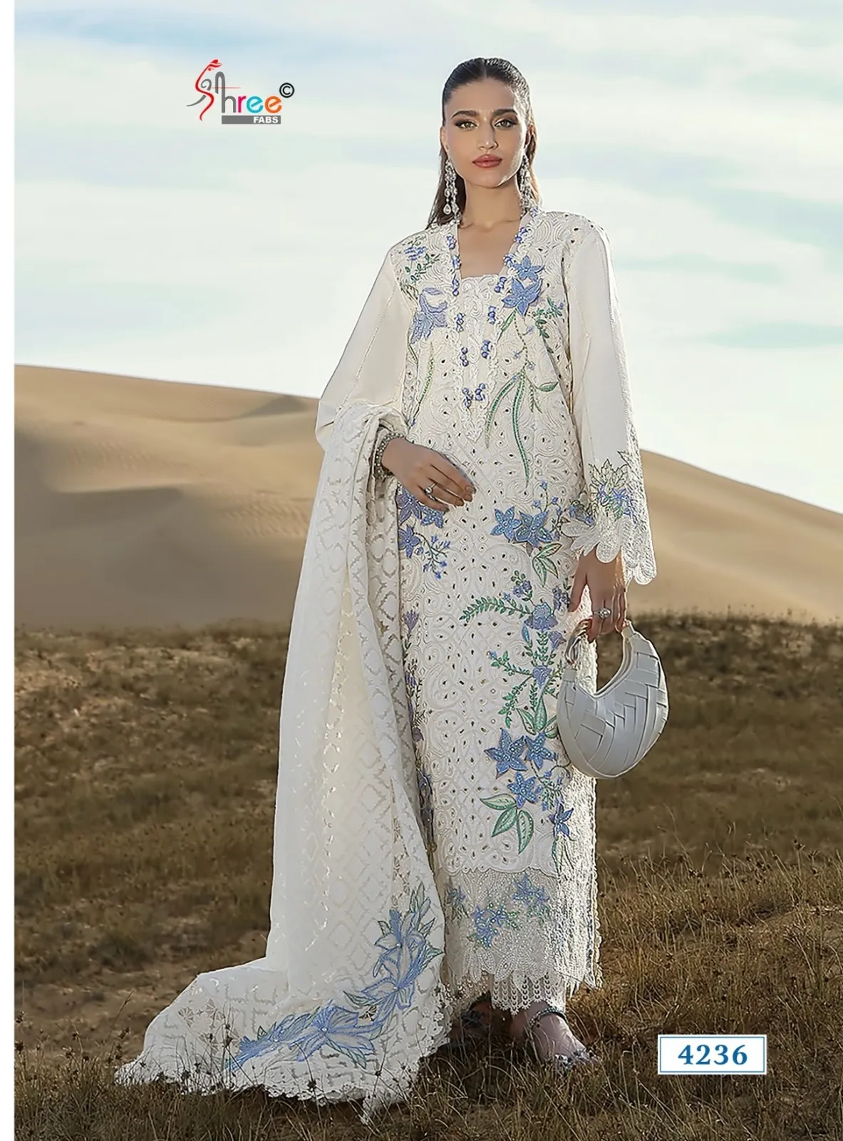 Shree Rang Rasiya Premium Lawn Vol 4 Mal Cotton Dupatta Embroidered Salwar Suit