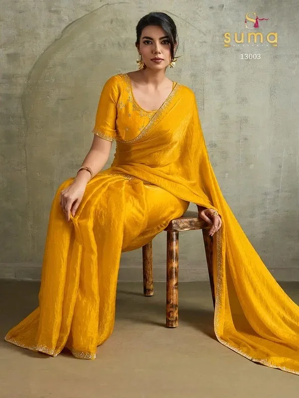 Suma Fendy Chiffon Blooming Designer Saree collection