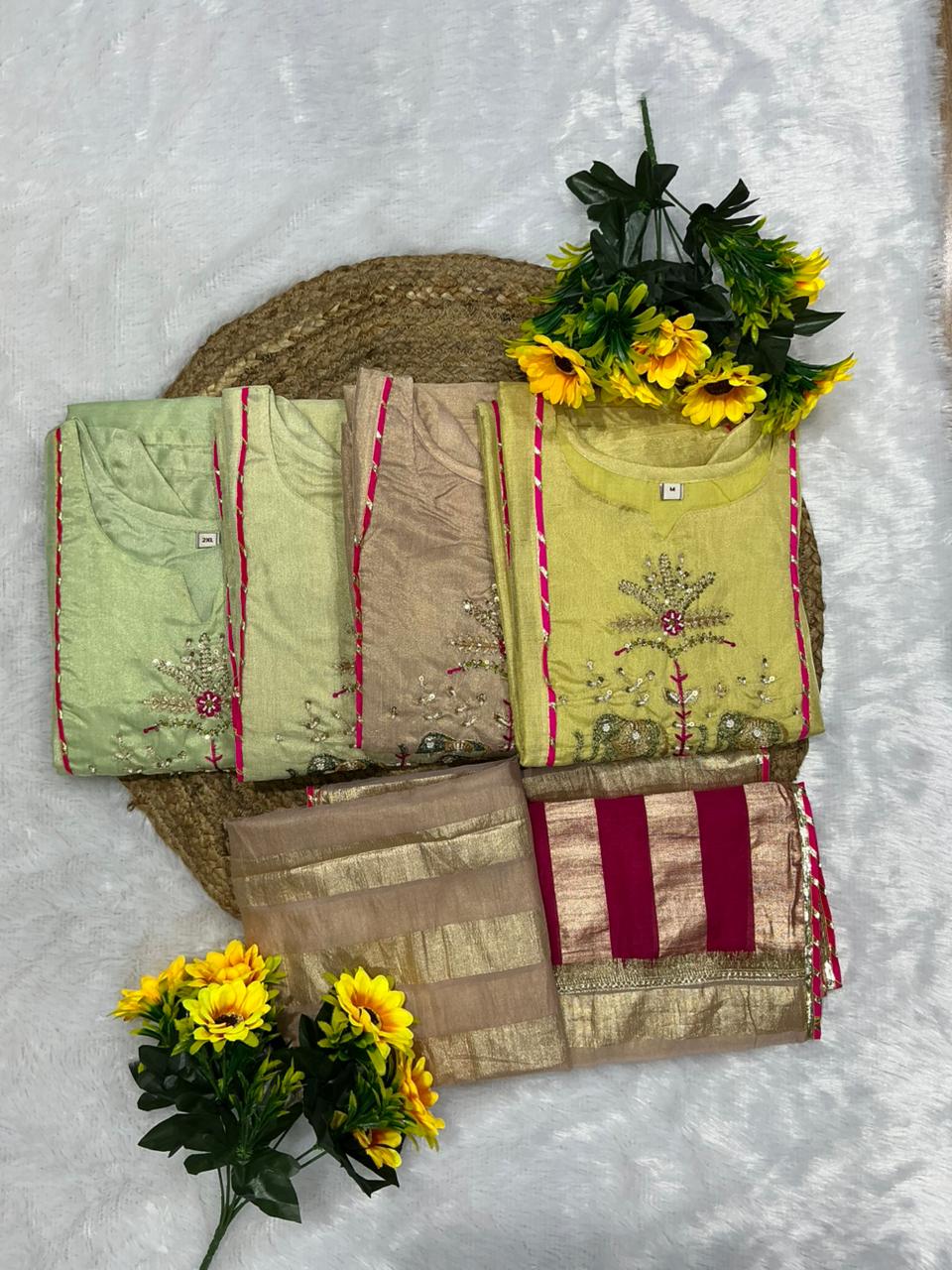 Vitara Eshwari Shimmer Embroidered Kurti Set With Dupatta — Designer Readymade Suits, Vardan Ethnic wholesale from Surat — view 5