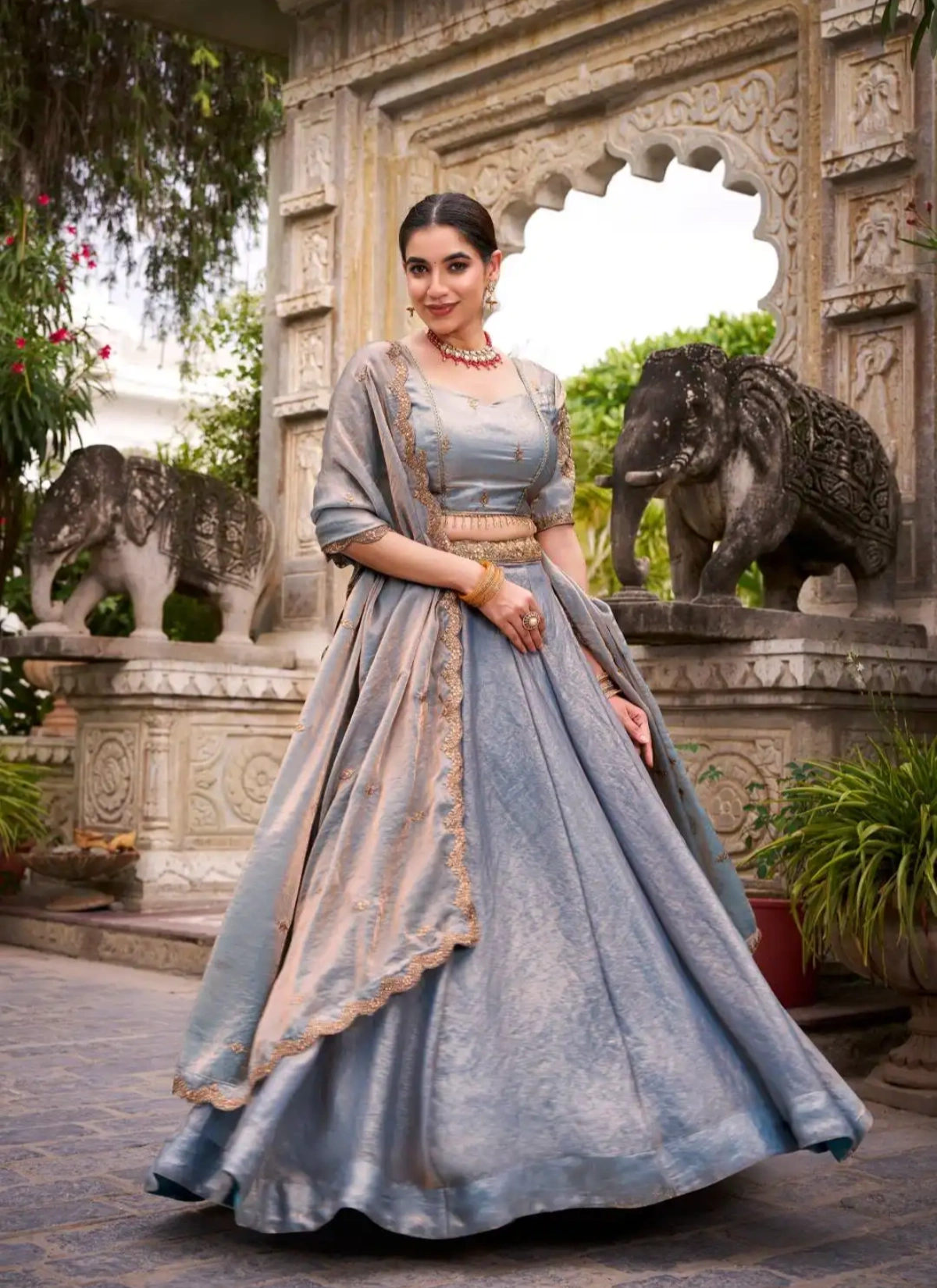 WMN 1440 Fendi Lehenga Choli Collection With Embroidery Work — Wholesale Lehenga, Vardan Ethnic wholesale from Surat — Photo 2