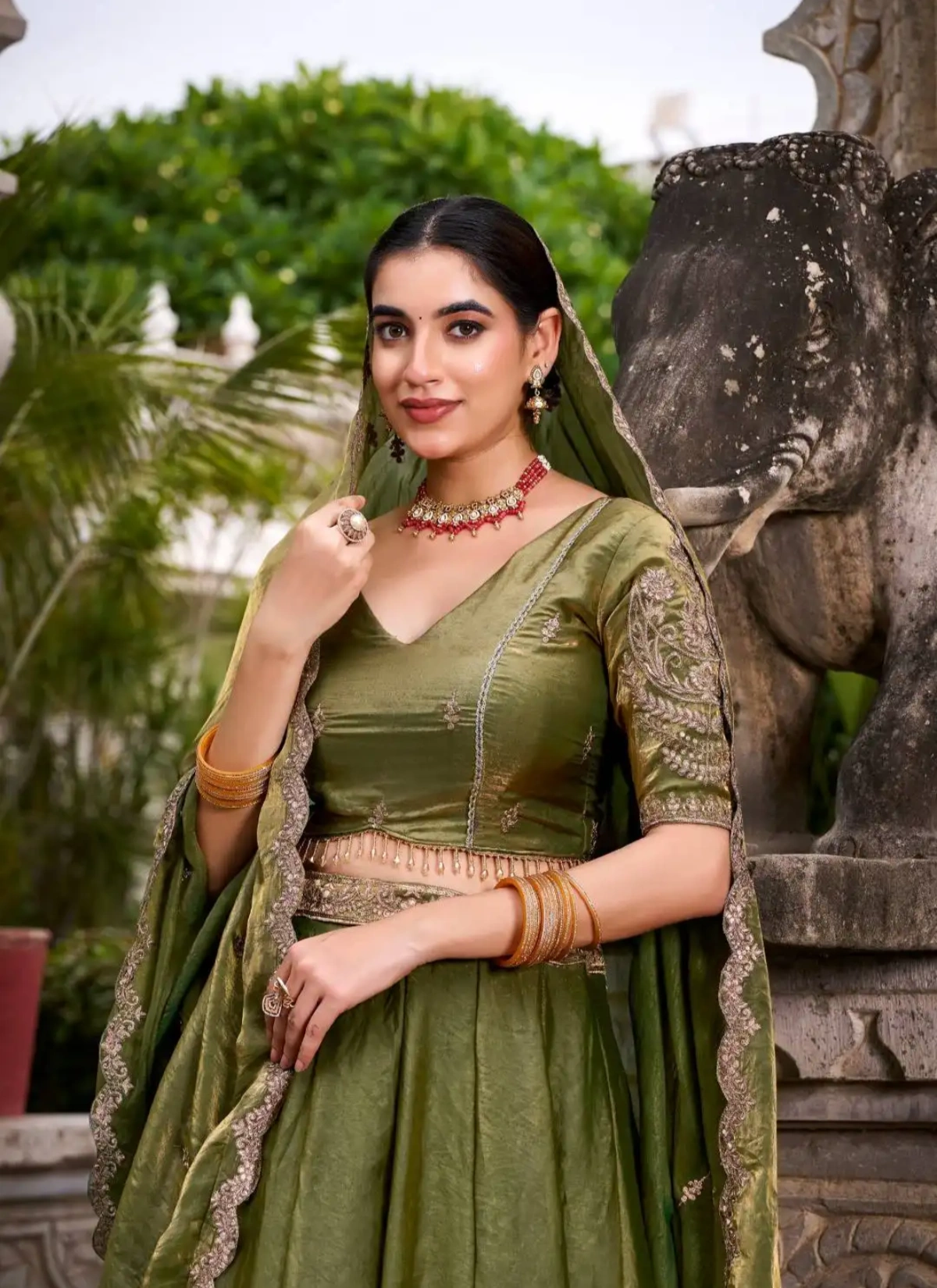 WMN 1440 Fendi Lehenga Choli Collection With Embroidery Work — Wholesale Lehenga, Vardan Ethnic wholesale from Surat — Photo 7