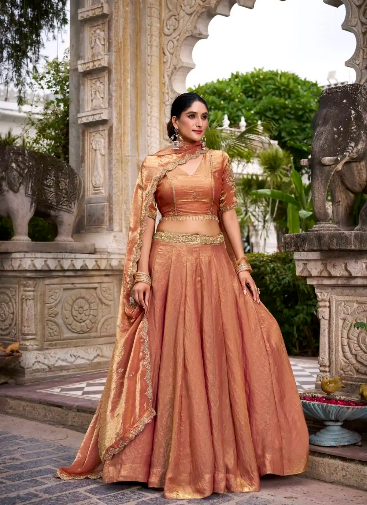 WMN 1440 Fendi Lehenga Choli Collection With Embroidery Work — Wholesale Lehenga, Vardan Ethnic wholesale from Surat — Photo 6