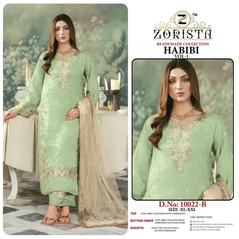 Zorista Habibi Vol 1 Jimmy Choo With Embroidered Salwar Kameez
