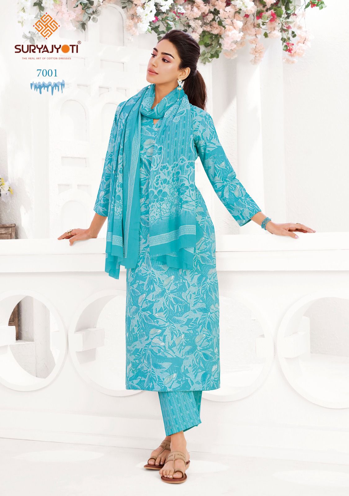 Suryajyoti Ice Look Vol 7 Cotton Printed Dress Material Wholesale — Wholesale Dress Material, Suryajyoti wholesale from Surat — view 3