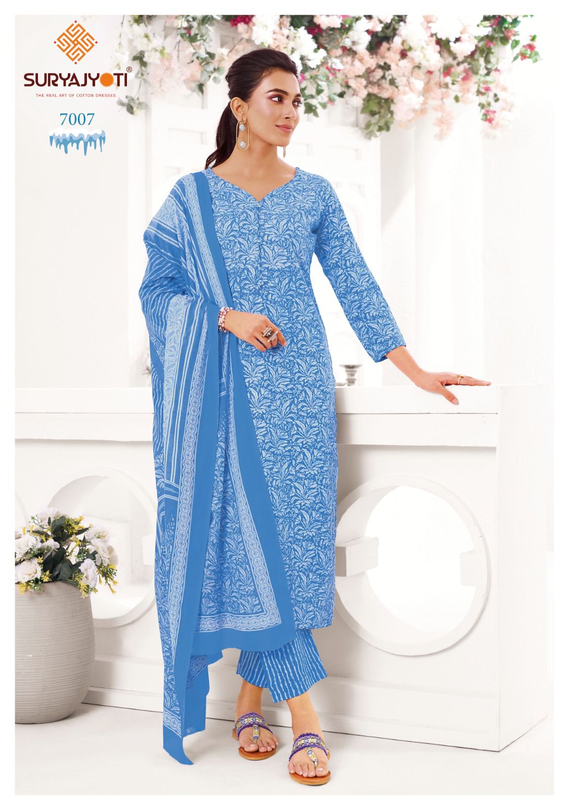 Suryajyoti Ice Look Vol 7 Cotton Printed Dress Material Wholesale — Wholesale Dress Material, Suryajyoti wholesale from Surat — view 2