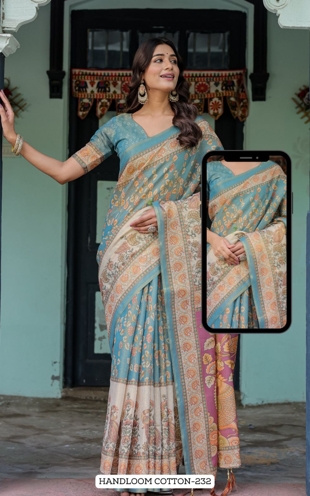 Almirah Handloom Fancy Cotton Saree Collection