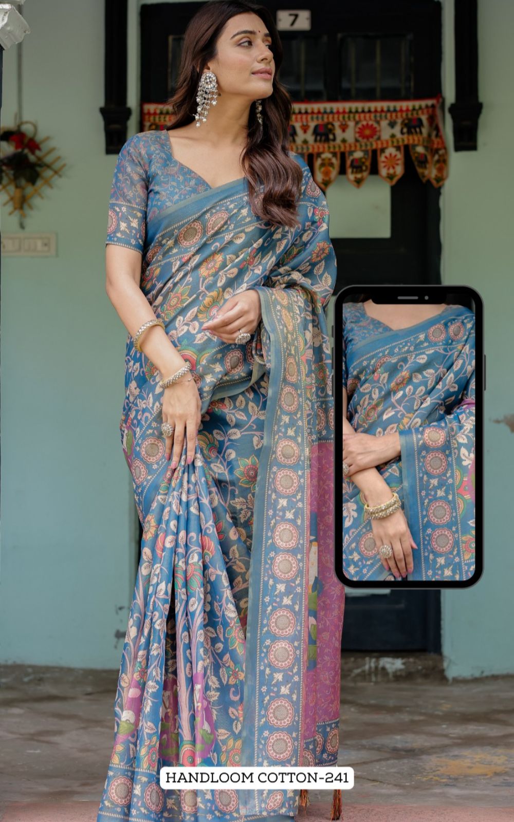 Almirah Handloom Fancy Cotton Saree Collection — Wholesale Sarees, Vardan Ethnic wholesale from Surat — view 22
