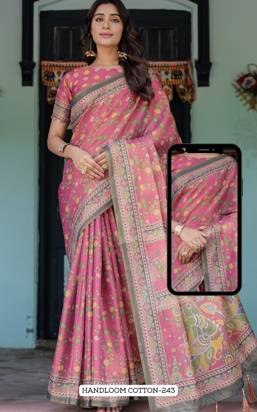 Almirah Handloom Fancy Cotton Saree Collection — Wholesale Sarees, Vardan Ethnic wholesale from Surat — view 20