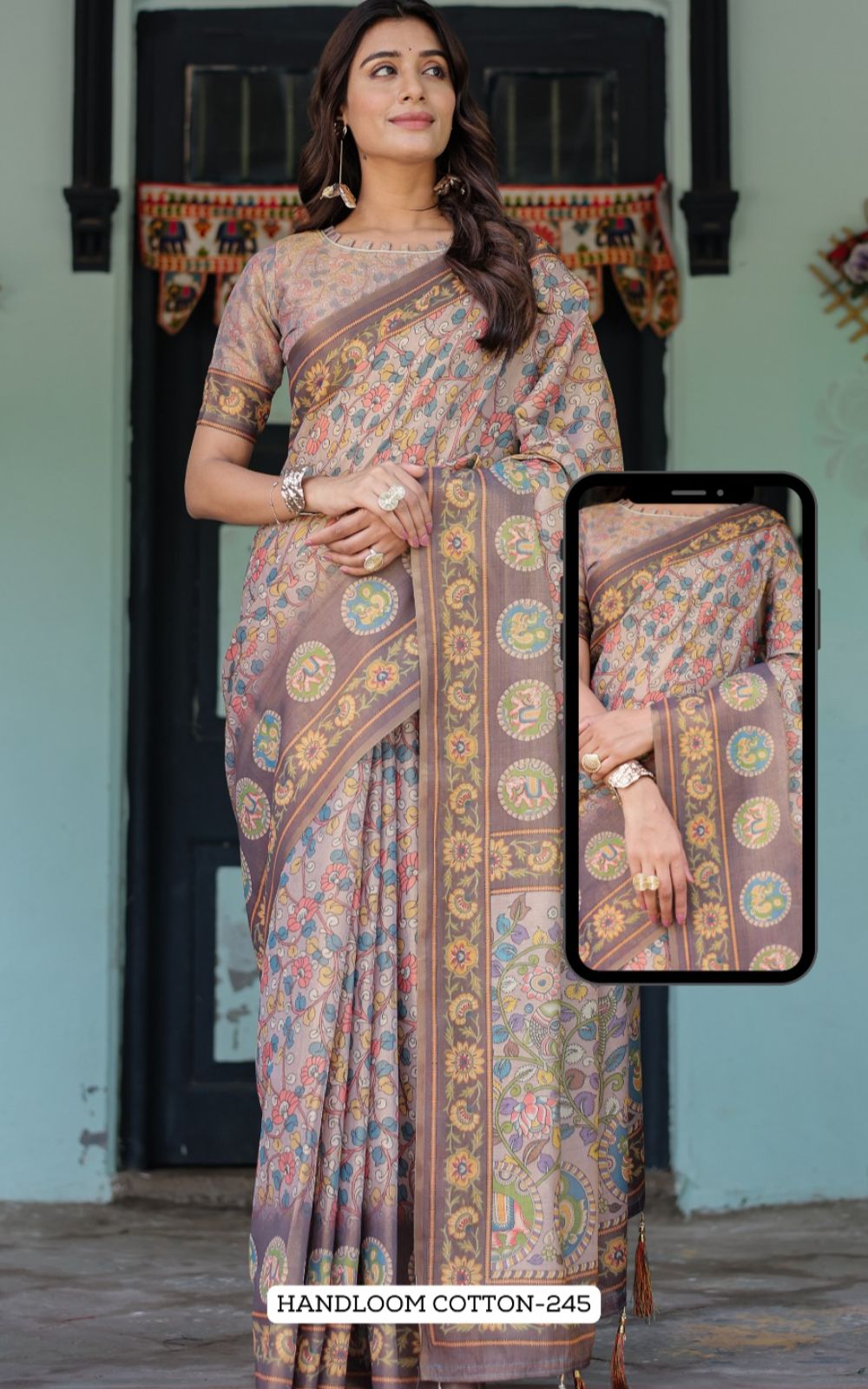 Almirah Handloom Fancy Cotton Saree Collection — Wholesale Sarees, Vardan Ethnic wholesale from Surat — view 18