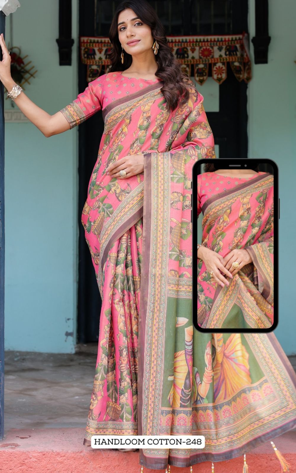 Almirah Handloom Fancy Cotton Saree Collection — Wholesale Sarees, Vardan Ethnic wholesale from Surat — view 15