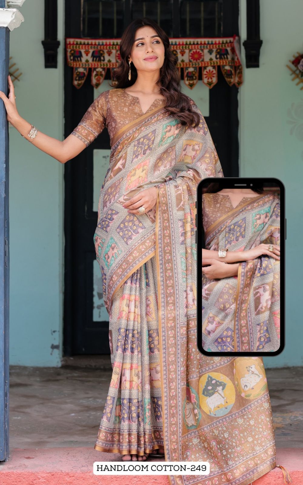 Almirah Handloom Fancy Cotton Saree Collection — Wholesale Sarees, Vardan Ethnic wholesale from Surat — view 14