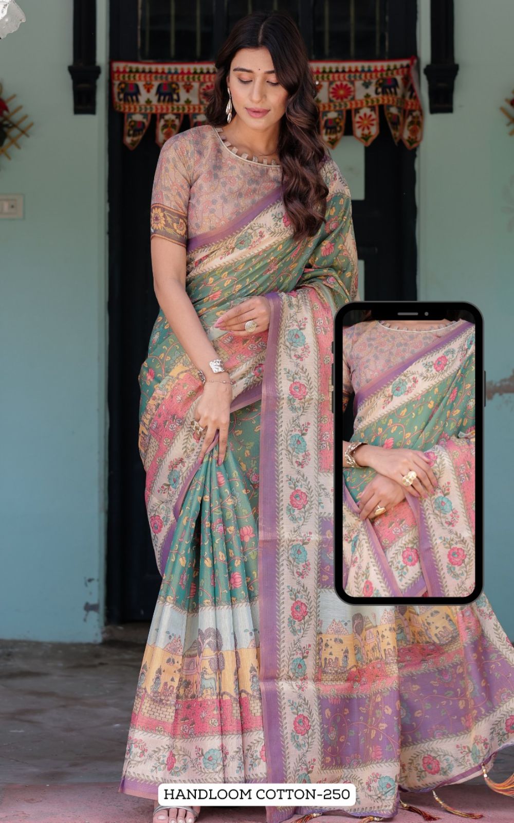 Almirah Handloom Fancy Cotton Saree Collection — Wholesale Sarees, Vardan Ethnic wholesale from Surat — view 13