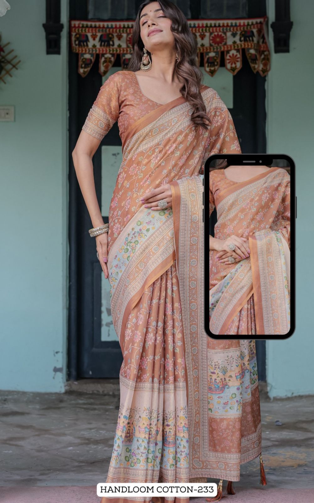 Almirah Handloom Fancy Cotton Saree Collection — Wholesale Sarees, Vardan Ethnic wholesale from Surat — view 30