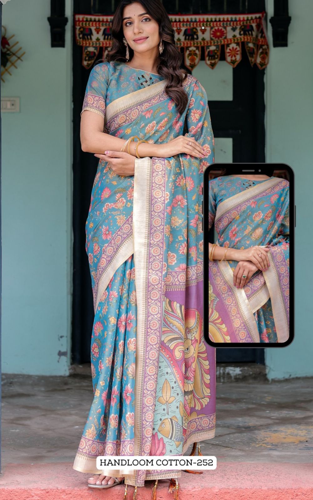 Almirah Handloom Fancy Cotton Saree Collection — Wholesale Sarees, Vardan Ethnic wholesale from Surat — view 11