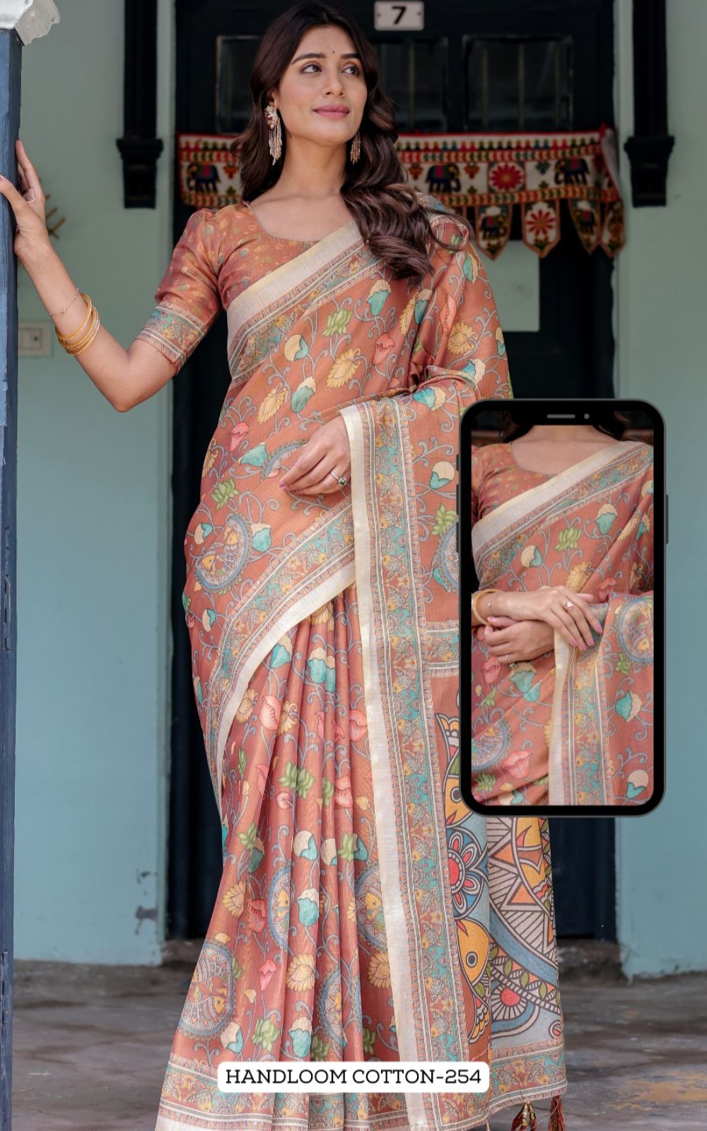 Almirah Handloom Fancy Cotton Saree Collection — Wholesale Sarees, Vardan Ethnic wholesale from Surat — view 9