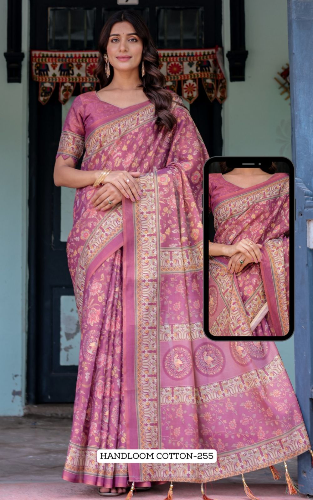 Almirah Handloom Fancy Cotton Saree Collection — Wholesale Sarees, Vardan Ethnic wholesale from Surat — view 8